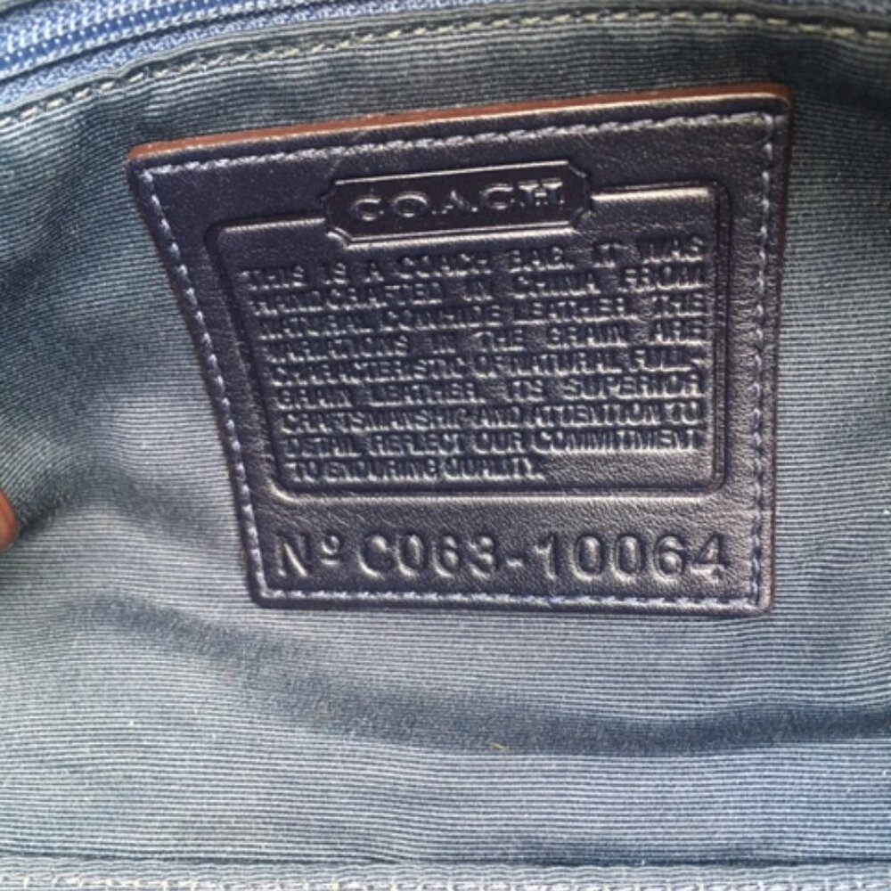 RARE COACH Ltd Edition Vintage Y2K Solo Mia Blue Denim Satchel/Coin  Wristlet - Picture 5 of 10